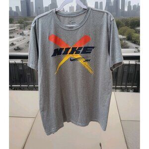 Nike Men’s XL Dri-Fit Performance T-Shirt – Grey Crew Neck Short Sleeve Training